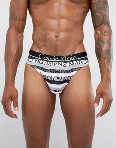 Черные трусы из микрофибры Calvin Klein - Серый