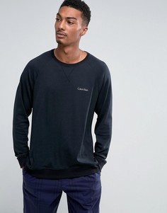 Черный трикотажный лонгслив Calvin Klein - Черный
