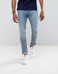 Выбеленные супероблегающие джинсы ASOS - Синий