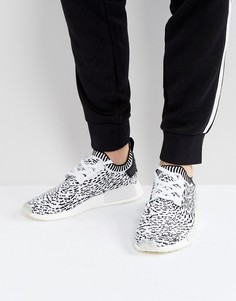 Белые трикотажные кроссовки adidas Originals NMD R1 BZ0219 - Белый