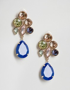 Серьги-подвески с камнями ASOS - Мульти