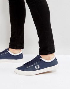 Темно-синие кожаные кеды с окантовкой Fred Perry Kendrick - Темно-синий