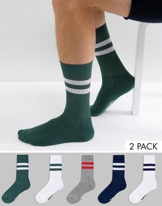 5 пар спортивных носков с названием бренда на подошве ASOS - Мульти
