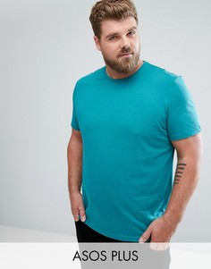 Футболка с круглым вырезом ASOS PLUS - Зеленый
