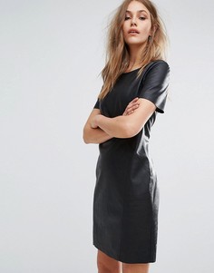 Платье из искусственной кожи Boss Orange By Hugo Boss - Черный