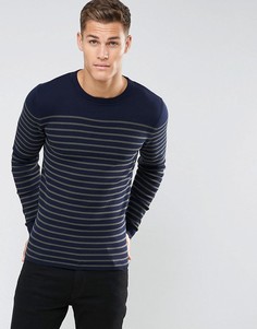 Премиум-джемпер в полоску Jack &amp; Jones - Темно-синий