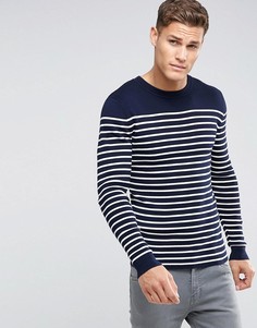 Премиум-джемпер в полоску Jack &amp; Jones - Темно-синий