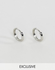 Серебристые серьги-кольца DesignB London эксклюзивно для ASOS - Серебряный
