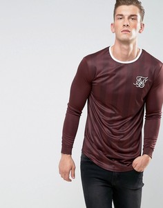 Лонгслив в полоску SikSilk - Красный