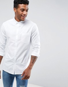 Белая оксфордская рубашка скинни ASOS - Белый