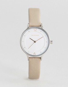 Часы с серым кожаным ремешком Skagen SKW2648 Anita - Серый