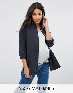 Черная джинсовая рубашка ASOS MATERNITY - Черный