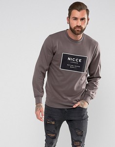 Свитшот с логотипом Nicce London - Серый