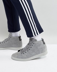 Серые кроссовки средней высоты adidas Originals Stan Smith BZ0651 - Серый
