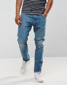 Зауженные джинсы в винтажном стиле Just Junkies - Синий