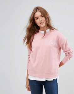 Свитшот прямого кроя с логотипом Jack Wills - Розовый