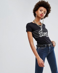 Футболка Love Moschino Musical - Черный