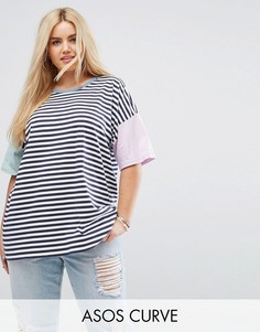Футболка в полоску ASOS CURVE - Мульти