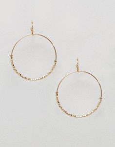 Серьги-кольца с бусинами Nylon - Золотой