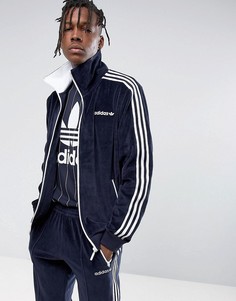 Темно-синяя велюровая куртка adidas Originals Osaka CV8959 - Темно-синий