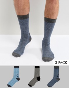 3 пары носков со смайликами ASOS - Мульти