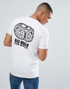 Облегающая футболка с принтом ASOS - Белый