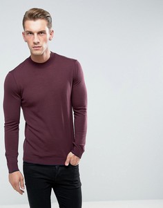 Джемпер из 100%-ой мериносовой шерсти с высоким воротом United Colors of Benetton - Красный