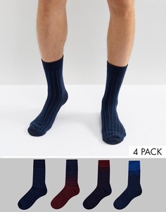 Комплект из 4 пар носков Jack & Jones - Темно-синий