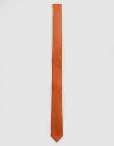 Оранжевый узкий фактурный галстук ASOS - Оранжевый