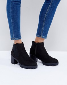 Ботильоны на каблуке с массивной подошвой New Look - Черный