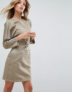 Платье мини в стиле casual от ASOS - Зеленый