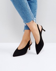 Туфли на каблуке-рюмочке с ремешком на пятке ASOS SWIFT - Черный