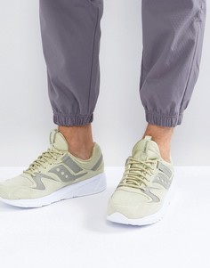 Зеленые замшевые кроссовки Saucony Grid 8500 HT S70370-2 - Зеленый
