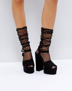 Носки с отделкой ASOS - Черный