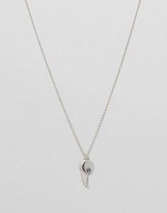 Серебристое ожерелье с крыльями Chained &amp; Able - Серебряный