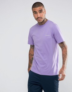 Фиолетовая футболка с вышитым логотипом Carhartt WIP - Фиолетовый
