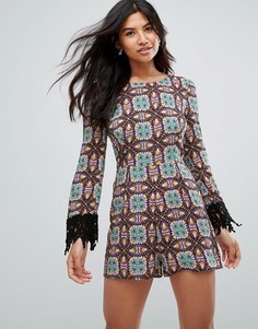 Ромпер с бахромой Glamorous - Черный