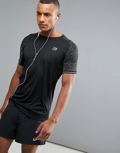 Спортивная футболка с контрастным принтом на рукавах Jack &amp; Jones Tech - Черный