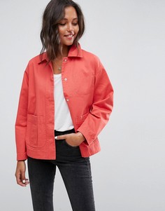 Выбеленная хлопковая куртка ASOS - Красный
