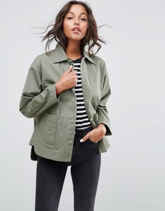 Выбеленная хлопковая куртка ASOS - Зеленый
