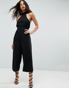 Комбинезон с высоким воротом и пряжкой ASOS - Черный