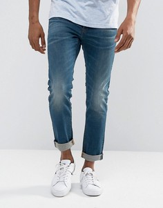 Выбеленные узкие джинсы с эффектом поношенности G-Star 3301 - Синий