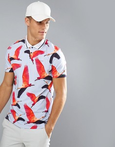 Футболка-поло с принтом Ted Baker Golf - Синий