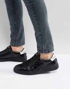 Черные кроссовки с логотипом Versace Jeans - Черный