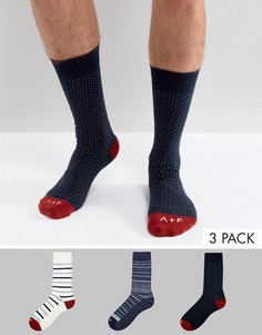Набор из 3 пар носков с логотипом Abercrombie &amp; Fitch - Синий