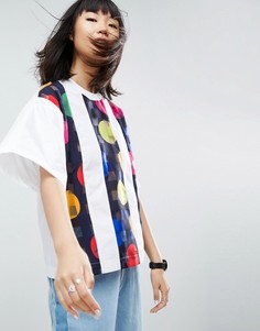 Футболка с принтом ASOS WHITE - Мульти