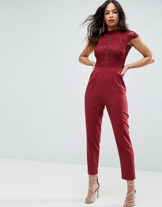 Комбинезон с кружевным верхом ASOS - Фиолетовый