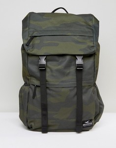 Рюкзак с отворотом и камуфляжным принтом Hollister - Зеленый