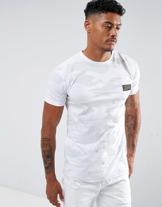 Белая футболка с камуфляжным принтом Hype - Белый