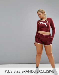 Атласные шорты Puma эксклюзивно для ASOS Plus - Красный